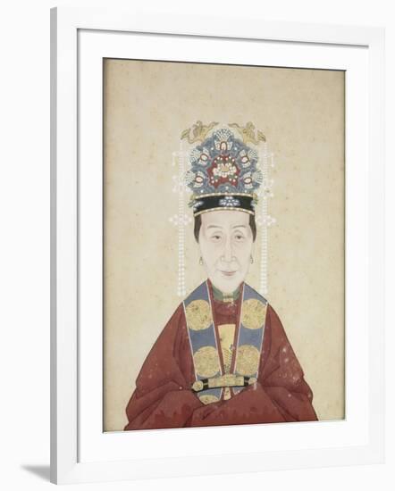 Portait de la dame Zhu, épouse de Lui Wenyao-null-Framed Giclee Print