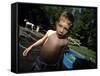 Portait of 4 Year Old Boy, Woodstock, New York, USA-Paul Sutton-Framed Stretched Canvas