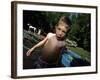 Portait of 4 Year Old Boy, Woodstock, New York, USA-Paul Sutton-Framed Photographic Print