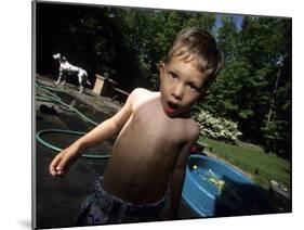 Portait of 4 Year Old Boy, Woodstock, New York, USA-Paul Sutton-Mounted Photographic Print
