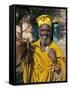 Portait of a Holy Man on Pilgrimage in Gonder, Gonder, Ethiopia, Africa-Gavin Hellier-Framed Stretched Canvas