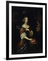 Portait of a Lady-(Workshop of) Caspar Netscher-Framed Giclee Print