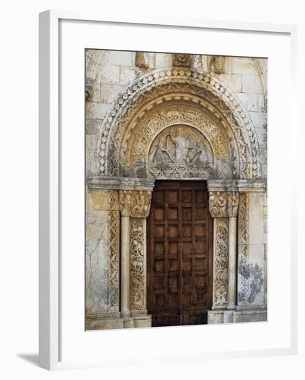 Portal of San Leonardo Abbey in Lama Volara, Manfredonia, Apulia, Italy, 12th Century-null-Framed Giclee Print