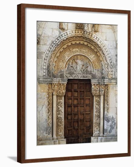 Portal of San Leonardo Abbey in Lama Volara, Manfredonia, Apulia, Italy, 12th Century-null-Framed Giclee Print