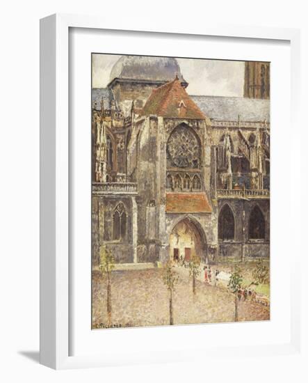 Portal of the Church of the Saint-Jaques in Dieppe; Portail de l'Eglise Saint-Jaques a Dieppe, 1901-Camille Pissarro-Framed Giclee Print