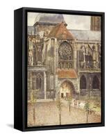 Portal of the Church of the Saint-Jaques in Dieppe; Portail de l'Eglise Saint-Jaques a Dieppe, 1901-Camille Pissarro-Framed Stretched Canvas