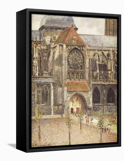 Portal of the Church of the Saint-Jaques in Dieppe; Portail de l'Eglise Saint-Jaques a Dieppe, 1901-Camille Pissarro-Framed Stretched Canvas