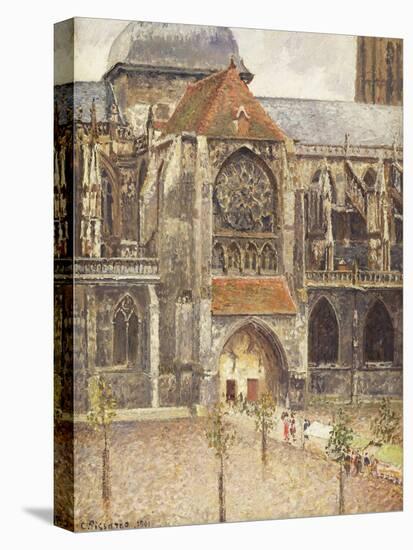 Portal of the Church of the Saint-Jaques in Dieppe; Portail de l'Eglise Saint-Jaques a Dieppe, 1901-Camille Pissarro-Stretched Canvas