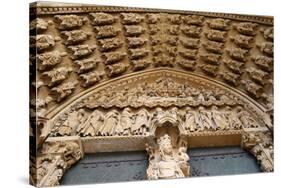 Portal of the Virgin dating from the 13th century, Metz Cathedral, Metz, Lorraine, France-Godong-Stretched Canvas