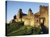 Porte d'Aude, Entrance to Walled and Turreted Fortress of Cite, Carcassonne, Languedoc, France-Ken Gillham-Stretched Canvas