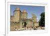 Porte D'Aude Through Outer Wall of Old City-Tony Waltham-Framed Photographic Print