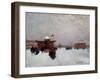 Porte Maillot, effet de neige, la nuit-null-Framed Giclee Print