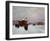 Porte Maillot, effet de neige, la nuit-null-Framed Giclee Print
