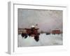 Porte Maillot, effet de neige, la nuit-null-Framed Giclee Print