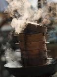 Steaming Baskets on Wok, Leshan, Sichuan, China-Porteous Rod-Photographic Print