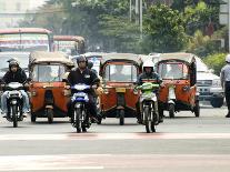 Traffic Including Tuk-Tuk or Bajaj, Jakarta, Java, Indonesia, Southeast Asia-Porteous Rod-Photographic Print