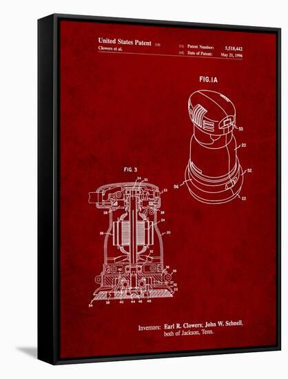 Porter Cable Palm Grip Sander Patent-Cole Borders-Framed Stretched Canvas