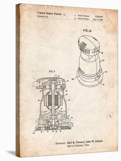 Porter Cable Palm Grip Sander Patent-Cole Borders-Stretched Canvas