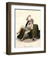 Porter Eating Macaroni, 1840-Gaetano Dura-Framed Giclee Print