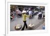 Porter in the Old Quarter, Hanoi, Vietnam, Indochina, Southeast Asia, Asia-Bruno Morandi-Framed Photographic Print