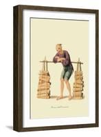 Porter with Firewood-George Henry Malon-Framed Art Print