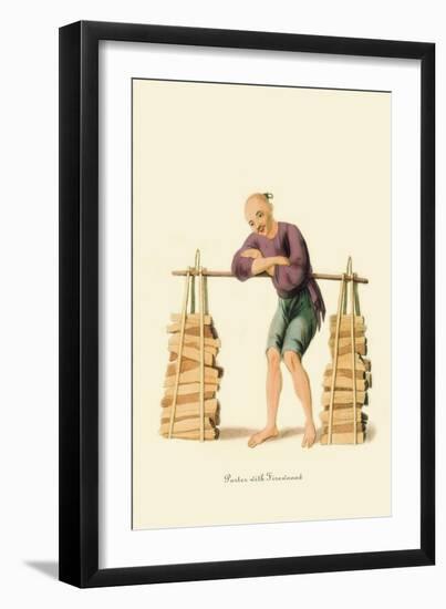 Porter with Firewood-George Henry Malon-Framed Art Print