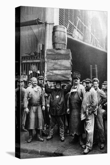 Porters at the Central Market, Paris, 1931-Ernest Flammarion-Stretched Canvas