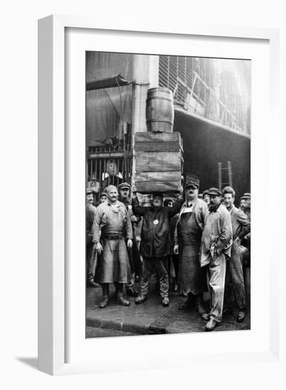 Porters at the Central Market, Paris, 1931-Ernest Flammarion-Framed Giclee Print