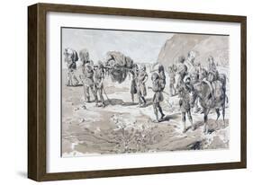 Porters Carrying Goods in Baskets on their Backs, 1886-Armand Jean Heins-Framed Giclee Print