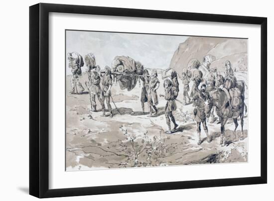 Porters Carrying Goods in Baskets on their Backs, 1886-Armand Jean Heins-Framed Giclee Print