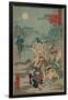 Porters Drop a Man Being Carried in a Sedan Chair-Ando Hiroshige-Framed Art Print