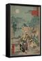Porters Drop a Man Being Carried in a Sedan Chair-Ando Hiroshige-Framed Stretched Canvas