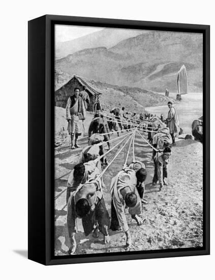 Porters in Tibet, 1936-null-Framed Stretched Canvas