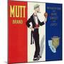 Porterville, California, Mutt Brand Citrus Label-Lantern Press-Mounted Art Print