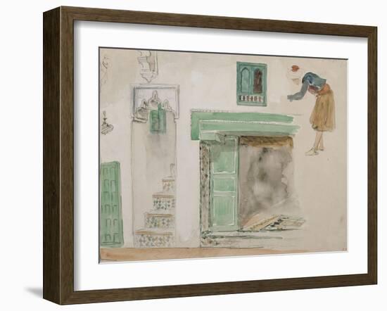 Portes et baies d'une maison mauresque; 1832-Eugene Delacroix-Framed Giclee Print