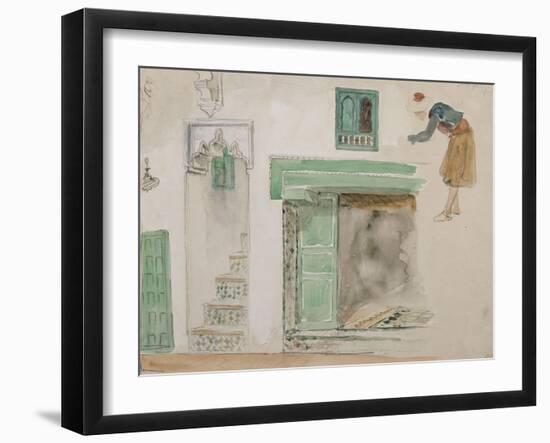 Portes et baies d'une maison mauresque; 1832-Eugene Delacroix-Framed Giclee Print