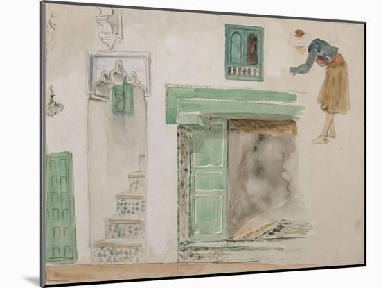 Portes et baies d'une maison mauresque; 1832-Eugene Delacroix-Mounted Giclee Print