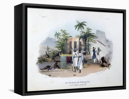 Porteurs De Palanquins, 1828-Jean Henri Marlet-Framed Stretched Canvas