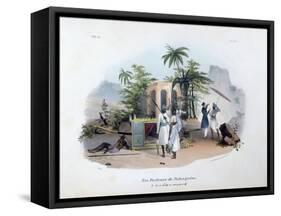 Porteurs De Palanquins, 1828-Jean Henri Marlet-Framed Stretched Canvas