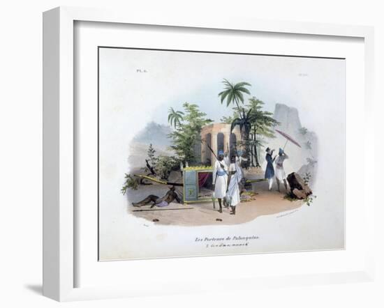 Porteurs De Palanquins, 1828-Jean Henri Marlet-Framed Giclee Print