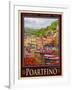 Portfino Italian Riviera 1-Anna Siena-Framed Giclee Print