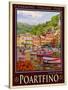 Portfino Italian Riviera 1-Anna Siena-Stretched Canvas