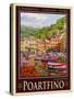 Portfino Italian Riviera 1-Anna Siena-Stretched Canvas