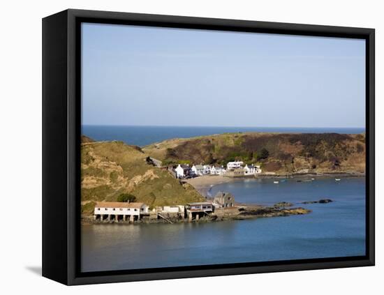 Porth Dinllaen Village of White Cottages, Lleyn Peninsula, Morfa Nefyn, Gwynedd, North Wales, UK-Pearl Bucknall-Framed Stretched Canvas