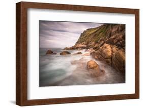 Porth Nanven, a rocky cove near Land's End, England-Andrew Michael-Framed Photographic Print