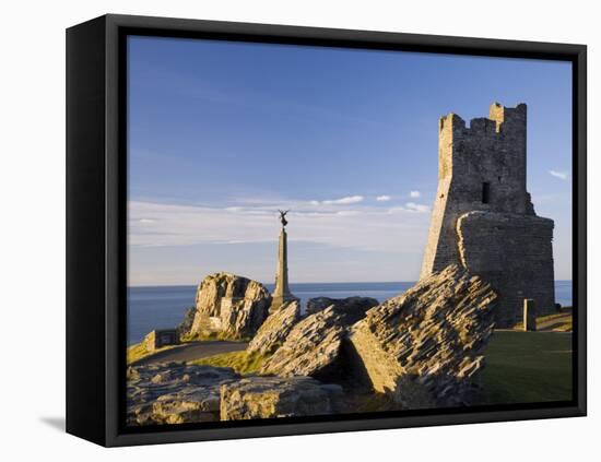 Porth Newydd on Castle Point, Aberystwyth, Ceredigion, Dyfed, Wales, UK-Pearl Bucknall-Framed Stretched Canvas