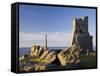 Porth Newydd on Castle Point, Aberystwyth, Ceredigion, Dyfed, Wales, UK-Pearl Bucknall-Framed Stretched Canvas