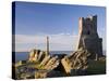 Porth Newydd on Castle Point, Aberystwyth, Ceredigion, Dyfed, Wales, UK-Pearl Bucknall-Stretched Canvas