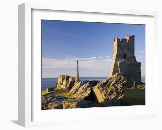 Porth Newydd on Castle Point, Aberystwyth, Ceredigion, Dyfed, Wales, UK-Pearl Bucknall-Framed Photographic Print
