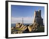 Porth Newydd on Castle Point, Aberystwyth, Ceredigion, Dyfed, Wales, UK-Pearl Bucknall-Framed Photographic Print